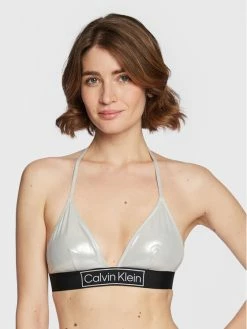 Τοπ 10 ❤️ Calvin Klein Swimwear Γυναίκες Μπικίνι πάνω μέρος KW0KW01943 Ασημί ✔️