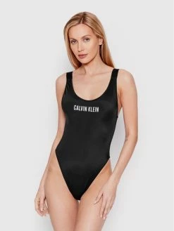 Τοπ 10 🔔 Calvin Klein Swimwear Γυναίκες Ολόσωμα Μαγιό Μαγιό Scoop KW0KW01599 Μαύρο 🤩