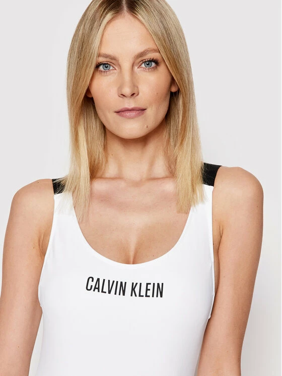 Ολοκαίνουργιο 😀 Calvin Klein Swimwear Γυναίκες Ολόσωμα Μαγιό Μαγιό Intense Power KW0KW01597 Λευκό 😀 4 Ολοκαίνουργιο 😀 Calvin Klein Swimwear Γυναίκες Ολόσωμα Μαγιό Μαγιό Intense Power KW0KW01597 Λευκό 😀 - Image 4