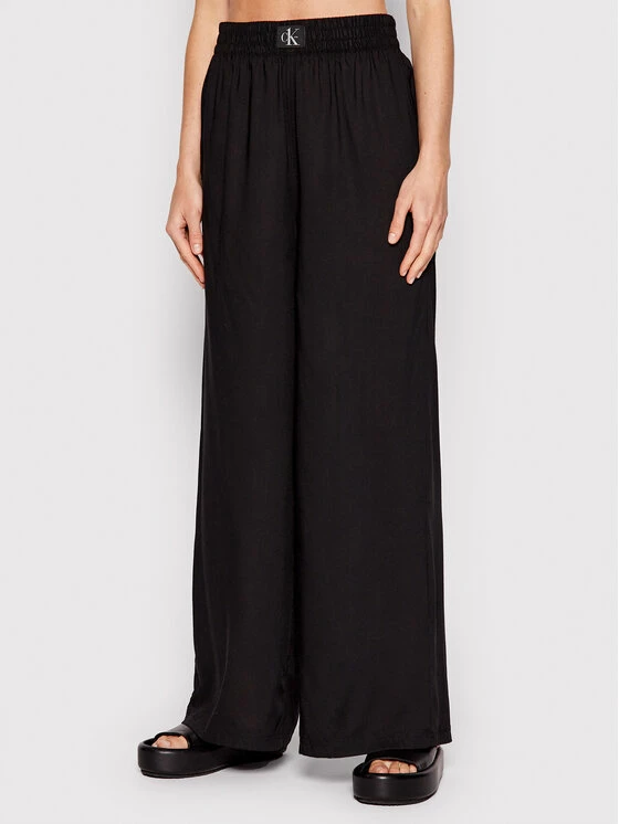 Best Pirce 👍 Calvin Klein Swimwear Γυναίκες Ρούχα Παραλίας Παντελόνι υφασμάτινο KW0KW01784 Μαύρο Relaxed Fit 🌟 1 Best Pirce 👍 Calvin Klein Swimwear Γυναίκες Ρούχα Παραλίας Παντελόνι υφασμάτινο KW0KW01784 Μαύρο Relaxed Fit 🌟