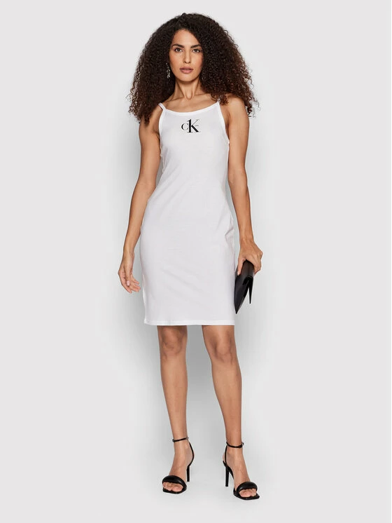 Ολοκαίνουργιο 👍 Calvin Klein Swimwear Γυναίκες Ρούχα Παραλίας Φόρεμα παραλίας Ck One KW0KW01783 Λευκό Regular Fit 🌟 2 Ολοκαίνουργιο 👍 Calvin Klein Swimwear Γυναίκες Ρούχα Παραλίας Φόρεμα παραλίας Ck One KW0KW01783 Λευκό Regular Fit 🌟 - Image 2