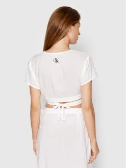 Συμφωνίες ✔️ Calvin Klein Swimwear Γυναίκες T-shirts T-Shirt KW0KW01775 Λευκό Regular Fit ⭐ -Εκπτώσεις μαγιό Calvin Klein unnamed file 709