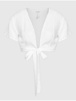 Συμφωνίες ✔️ Calvin Klein Swimwear Γυναίκες T-shirts T-Shirt KW0KW01775 Λευκό Regular Fit ⭐ -Εκπτώσεις μαγιό Calvin Klein unnamed file 711