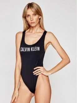 Best Pirce 🧨 Calvin Klein Swimwear Γυναίκες Ολόσωμα Μαγιό Μαγιό Scoop Back KW0KW01235 Μαύρο 🔔