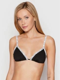Πολύ καλή προσφορά ⌛ Calvin Klein Swimwear Γυναίκες Μπικίνι πάνω μέρος Logo Tape KW0KW01604 Μαύρο ❤️
