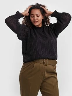 Συμφωνίες 🎁 Vero Moda Curve Γυναίκες Μπλουζάκια Μπλουζάκι Yasmin 10256493 Μαύρο Regular Fit ❤️