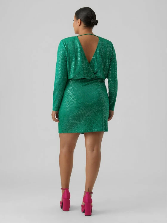 Νέος 🤩 Vero Moda Curve Γυναίκες Κοκτέιλ Φορέματα Φόρεμα κοκτέιλ Kalla 1027822 Πράσινο Regular Fit 🔥 3 Νέος 🤩 Vero Moda Curve Γυναίκες Κοκτέιλ Φορέματα Φόρεμα κοκτέιλ Kalla 1027822 Πράσινο Regular Fit 🔥 - Image 3