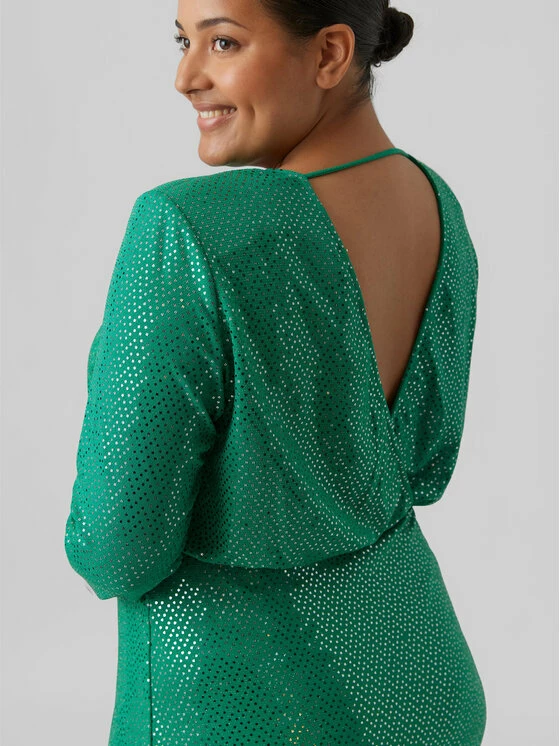 Νέος 🤩 Vero Moda Curve Γυναίκες Κοκτέιλ Φορέματα Φόρεμα κοκτέιλ Kalla 1027822 Πράσινο Regular Fit 🔥 4 Νέος 🤩 Vero Moda Curve Γυναίκες Κοκτέιλ Φορέματα Φόρεμα κοκτέιλ Kalla 1027822 Πράσινο Regular Fit 🔥 - Image 4