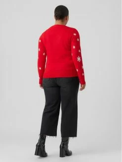 Συμφωνίες 🔥 Vero Moda Curve Γυναίκες Πουλόβερ Rudolf 10279523 Κόκκινο Relaxed Fit 💯 -Εκπτώσεις μαγιό Calvin Klein unnamed file 902