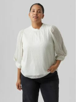 Τοπ 10 ❤️ Vero Moda Curve Γυναίκες Μπλουζάκια Μπλουζάκι Rosa 10284309 Εκρού Regular Fit 🤩