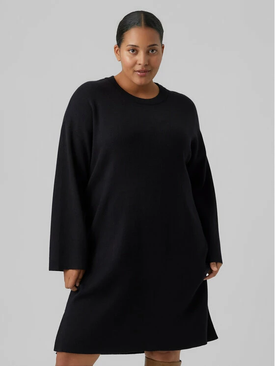 Best Pirce 🌟 Vero Moda Curve Γυναίκες Πλεκτά Φορέματα Φόρεμα υφασμάτινο Gold 10279542 Μαύρο Regular Fit 🎁 1 Best Pirce 🌟 Vero Moda Curve Γυναίκες Πλεκτά Φορέματα Φόρεμα υφασμάτινο Gold 10279542 Μαύρο Regular Fit 🎁