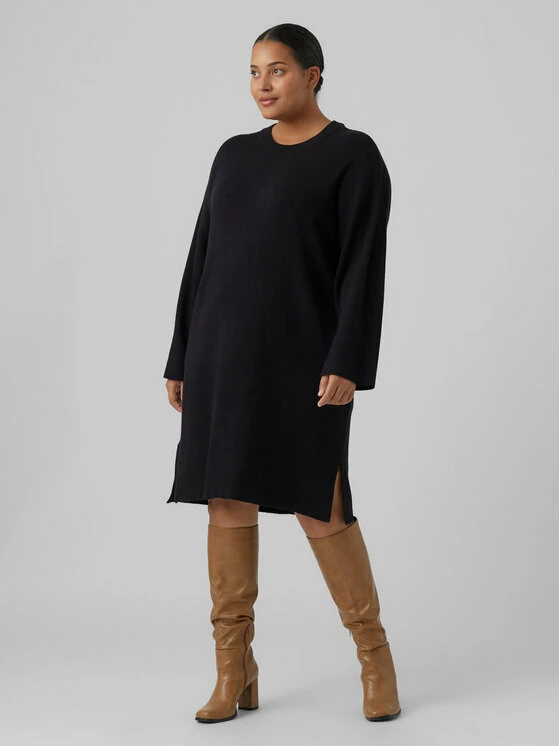 Best Pirce 🌟 Vero Moda Curve Γυναίκες Πλεκτά Φορέματα Φόρεμα υφασμάτινο Gold 10279542 Μαύρο Regular Fit 🎁 2 Best Pirce 🌟 Vero Moda Curve Γυναίκες Πλεκτά Φορέματα Φόρεμα υφασμάτινο Gold 10279542 Μαύρο Regular Fit 🎁 - Image 2