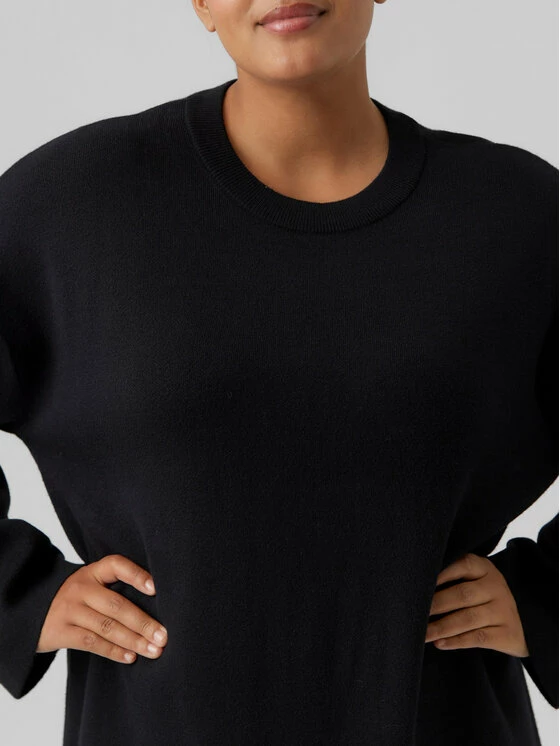 Best Pirce 🌟 Vero Moda Curve Γυναίκες Πλεκτά Φορέματα Φόρεμα υφασμάτινο Gold 10279542 Μαύρο Regular Fit 🎁 4 Best Pirce 🌟 Vero Moda Curve Γυναίκες Πλεκτά Φορέματα Φόρεμα υφασμάτινο Gold 10279542 Μαύρο Regular Fit 🎁 - Image 4