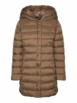 Κουπόνι 🥰 Vero Moda Curve Γυναίκες Πουπουλένια Μπουφάν Μπουφάν πουπουλένιο Carmen 10279554 Καφέ Regular Fit 🔔